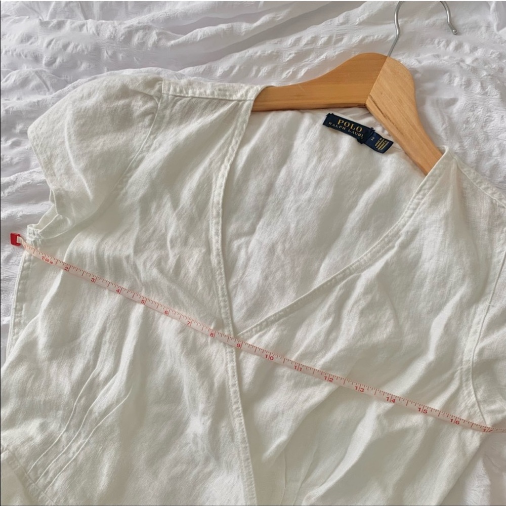 New Ralph Lauren Linen Maxi White Long Dress - Picture 12 of 13